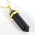 Black Agate Gemstone Pendant Necklace